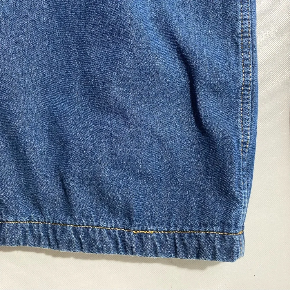 GOOD- Size 42L Mens Habands Ice House Flannel Lined Pants Warm Insulated Blue